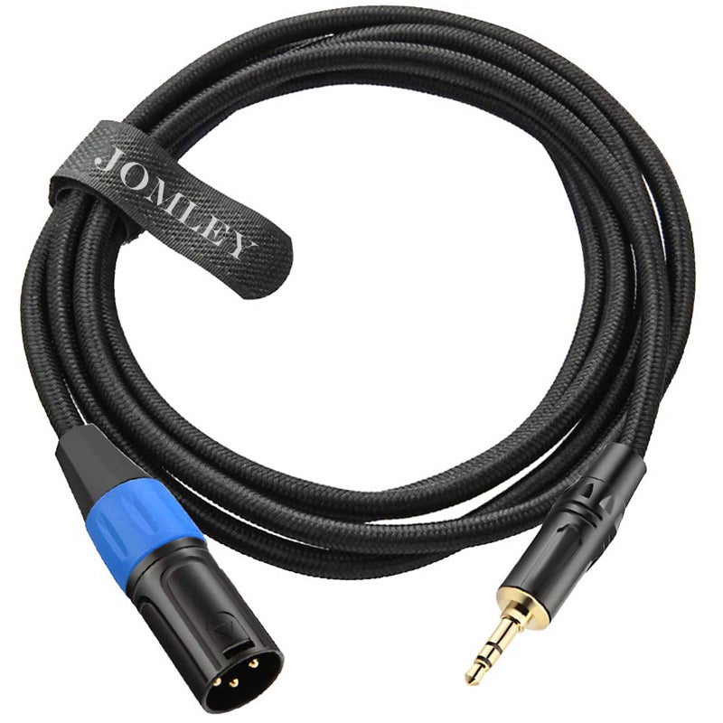 JOMLEY كابل JOMLEY 3.5 مم إلى XLR بطول 3.3 قدم، كابل ميكروفون غير متوازن XLR إلى 3.5 مم، محول سلكي ذكر XLR إلى جاك ستيريو 1/8 بوصة للهاتف المحمول، الكمبيوتر المحمول، السماعة، الخلاط - Image 2